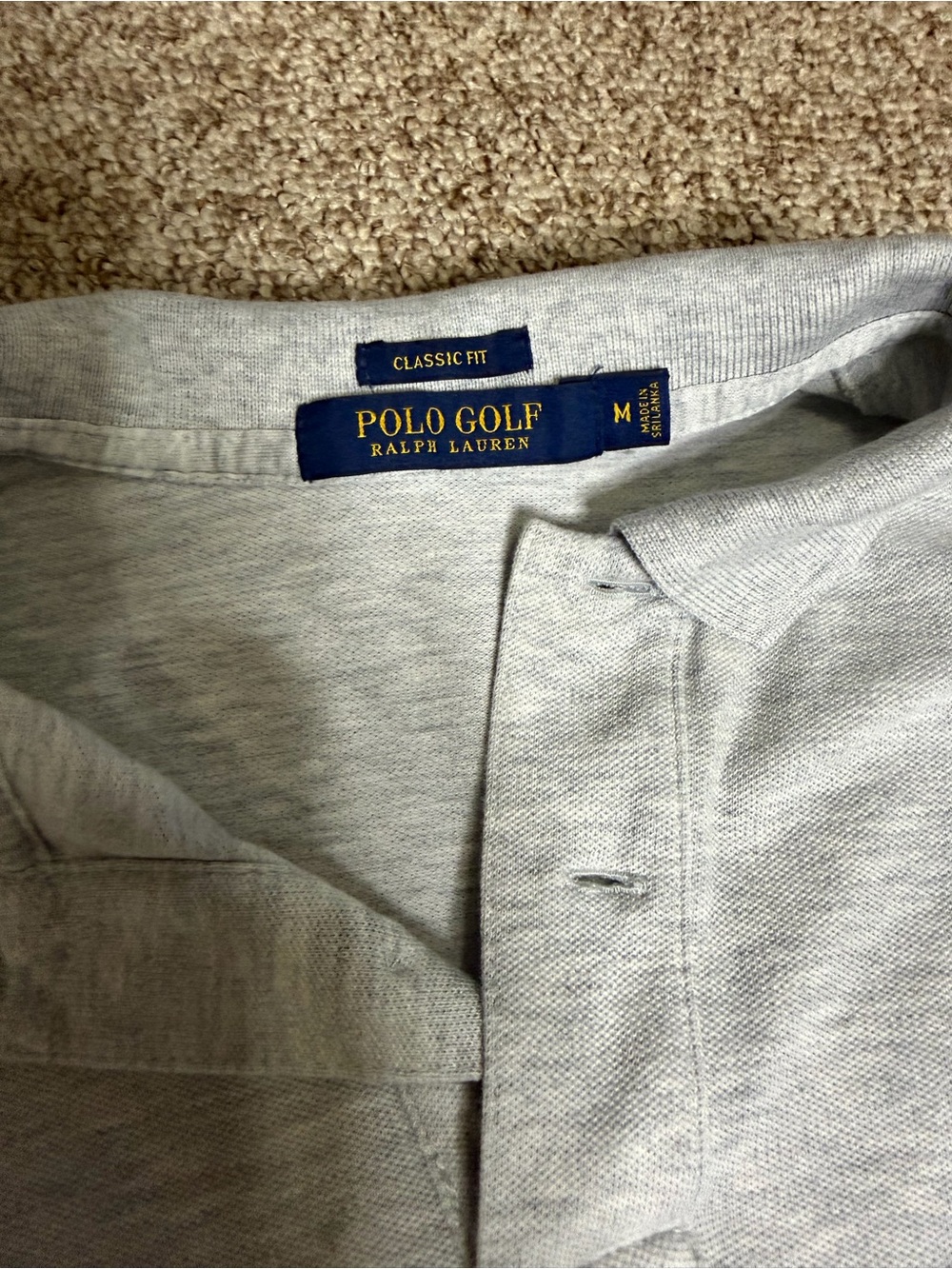 Ralph Lauren Polo Golf Heather Gray Short Sleeve Polo - Picture 2 of 4